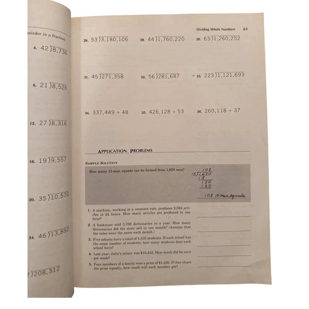 Arithmetic Skills Worktext Second‎ Edition by Calman Goozner Math Practice Book